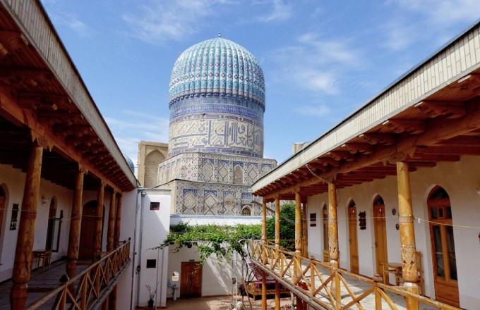 In Samarkand übernachten die Marco Polo Gäste dire
